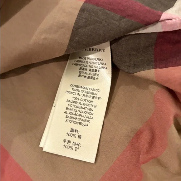 Burberry Cotton Popover Tunic Blouse Sz L - Picture 7 of 9